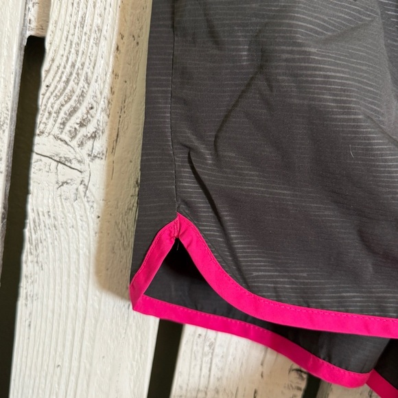 bcg Athletic Shorts Women Size Large Gray Pink Trim Unlined Run Walk Workout Gym - Picture 5 of 11